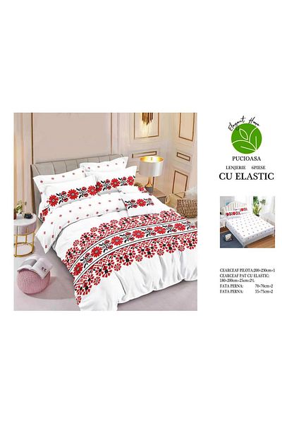 FIONNA.RO Fine Bed Linen With Elastic - Traditional Model