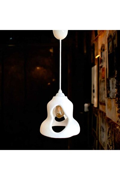 SONİKON LİNE Minimalist Özel Tasarım Tekli Bohem Sarkıt Avize, Rustik Ampul Hediyeli Modern Aydınlatma Avizesi