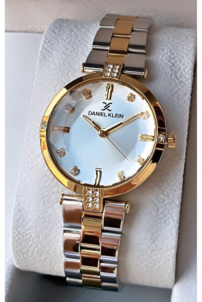 Daniel Klein Gold Colored Women's Wristwatch and Bracelet Gift