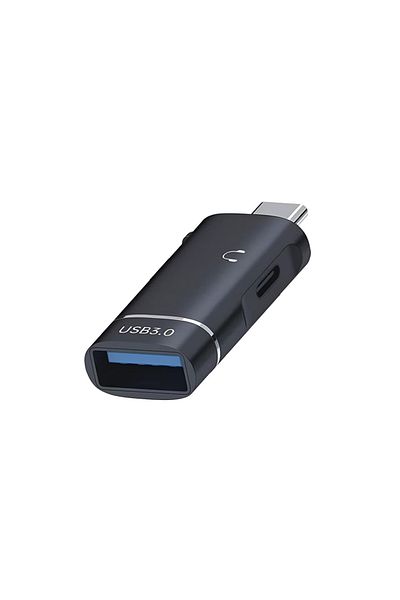 Deppo Trend Type-C إلى USB 3.0 + Type-C OTG & محول سماعة الرأس - محول معدني متعدد الاستخدامات 2 في 1