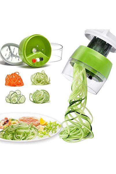 Generic قطاعة الخضار الحلزونية من فوين، 4 في 1 قطاعة خضراوات حلزونية شديدة ال...