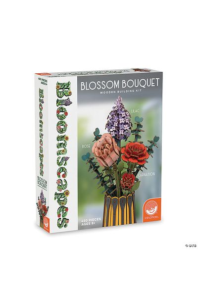 Mindware Construction set Flower bouquet, made of wood, Bloomscapes Blossom Bouquet - creative set 450 pieces