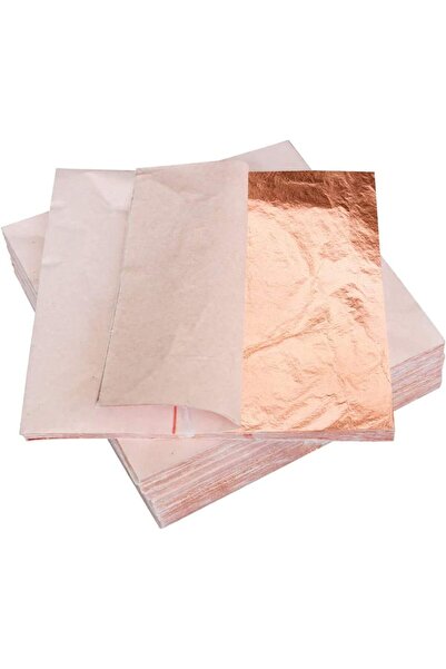 cnk craft shop Bakır Yaprak Varak 10 ADET Epoksi Reçine Hobi Kendin Yap 8x8cm