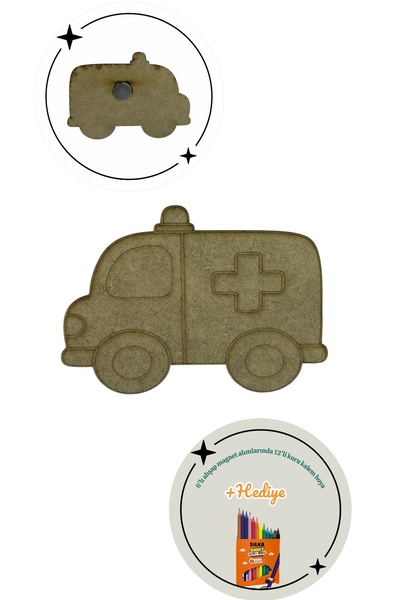 Home Çocuklar İçin Yaratıcı Boyama Mıknatıslı Figürleri 3 mm Ham Ahşap MDF