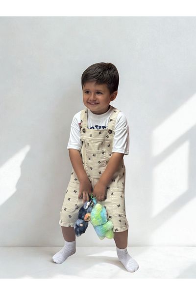 JELİBOOM Vip Series Unisex Teddy Bear Salopet 100% Cotton