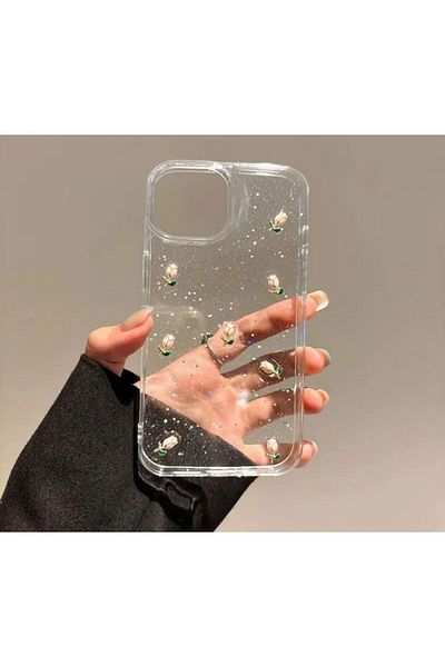CASABLANCA iPhone 13 Pro Max Compatible Tulip Figured Phone Case