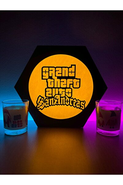 FOREVHOME GTA San Andreas Grand Theft Auto Masaüstü Dekoratif Lamba
