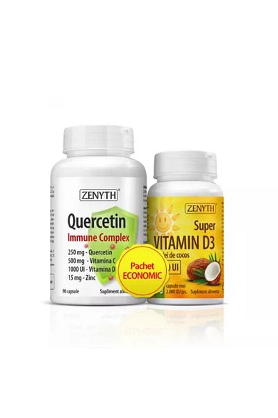 ZENYTH QUERCETIN IMMUNE PACK 90CPS+SUPERVITAMIN D3 30