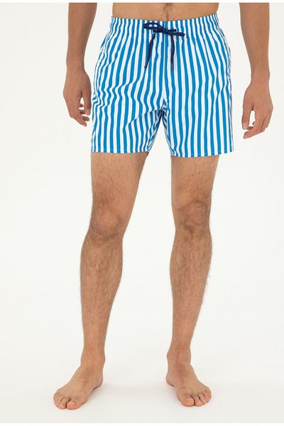 U.S. Polo Assn. Men's Pomegranate Blue Swim Shorts 50299753