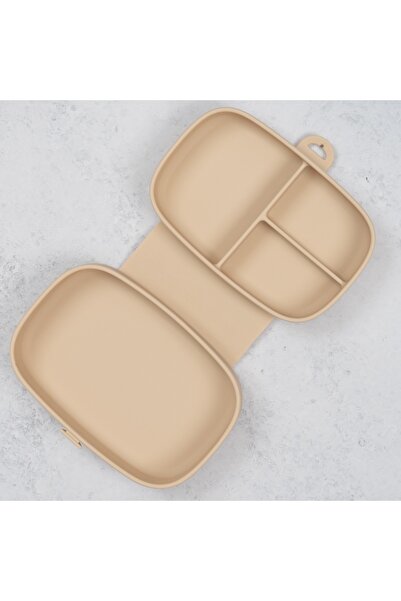 APPEKIDS Caserola compartimentata din silicon cu ventuza, Magic Box - Bubble Beige