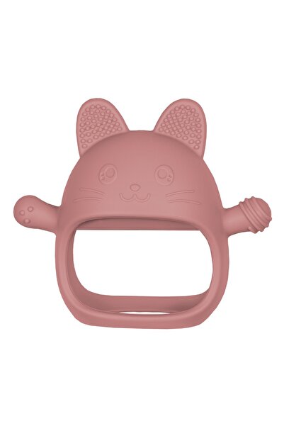APPEKIDS Jucarie pentru dentitie din silicon, Appekids, Manusa Kitty - Old Rose