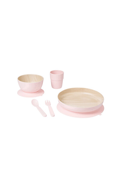 SARO BABY Set complet de masa, 5 piese, cu ventuza, Nordic Rose