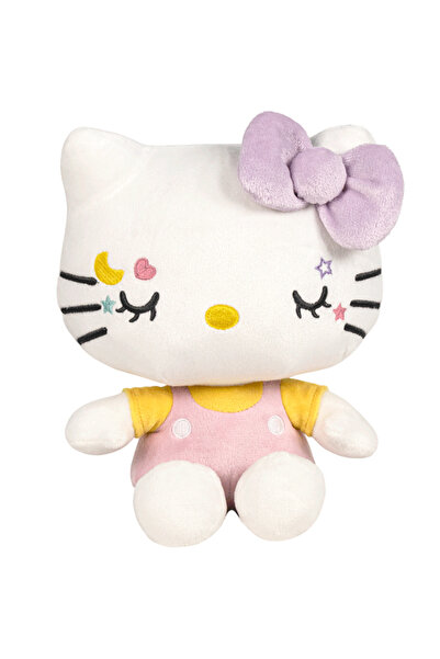 Play By Play Jucarie din plus Hello Kitty In Your Eyes cu salopeta roz, 22 cm