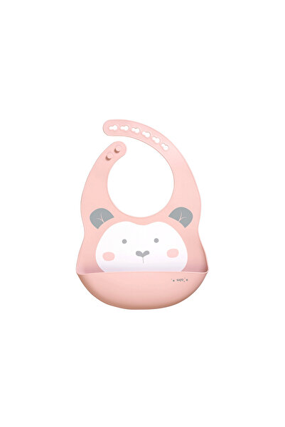 SARO BABY Силиконов лигавник с джоб, регулируем, Sweet & Fun, розов