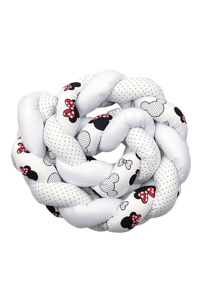 Amy Braided Bumper bed side guard, velcro closure, Miki Cotton, 180X21 cm
