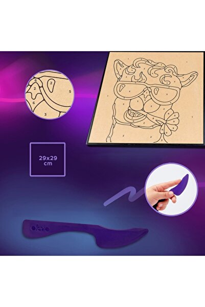 OKTO Light clay painting set, 29*29 cm - Lama