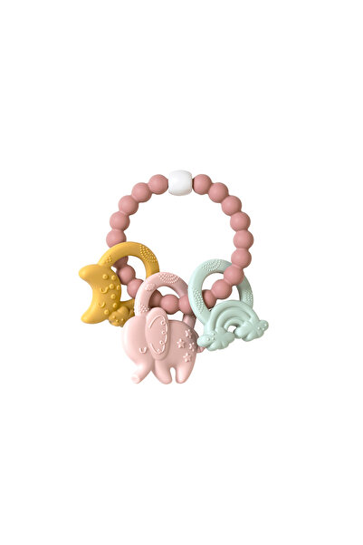 OEM Silicone Sensory Teething Toy, Ele-Fun* Pink