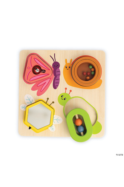 Mindware Wooden sensory puzzle toy for babies, Sensory Sprouts Surprise Puzzle