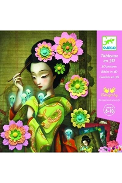 djeco Creative Children's Toy Portraits With Paper Flowers,