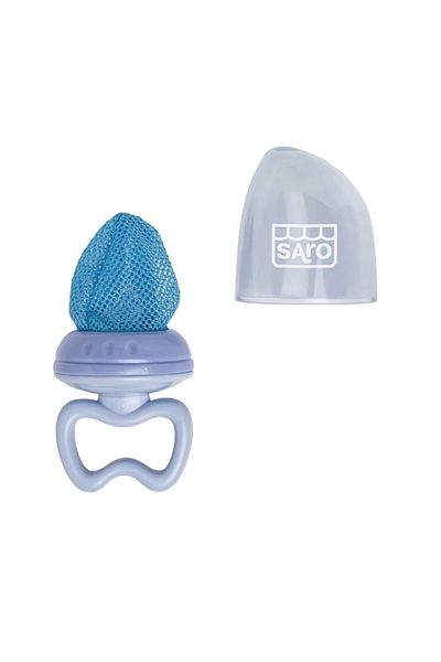 SARO BABY Suzeta pentru trecerea de la lichide la solide, diversificare bebelusi, Invat sa mananc, Blue