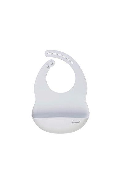 SARO BABY Bavetă din silicon cu buzunar, ajustabila, "Nordic" - Grey