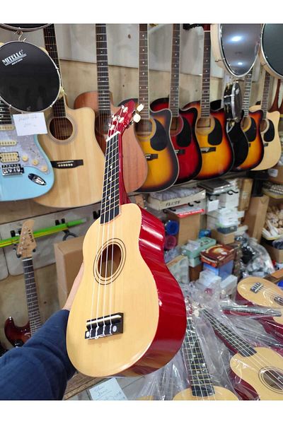 Adams Soprano Ukulele Natural/Red 4 Strings Children's Ukulele
