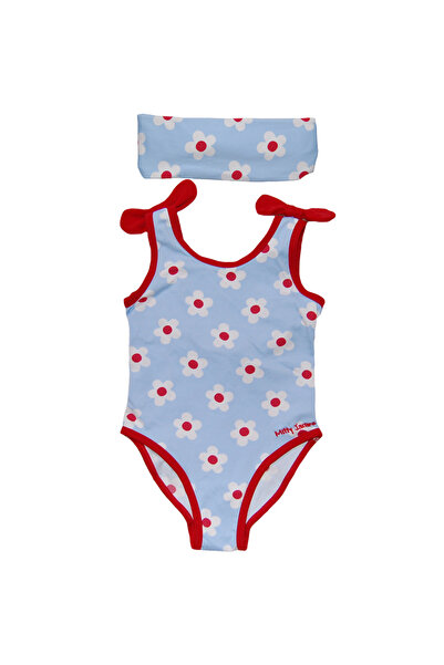 Mitty James Sky Daisy one-piece swimsuit with bandana, Mitty James, 2-3 years