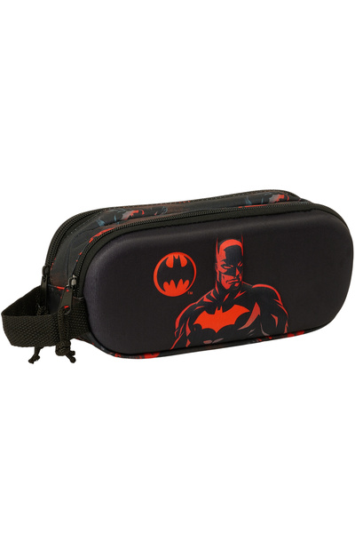 safta 3D Batman pencil case with 2 compartments, 21x8x6 cm