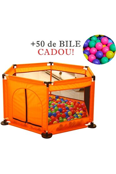Kardett Tarc pentru Bebe cu 50 Bile Colorate, 130x113x65 cm, pliabil, usor de montat
