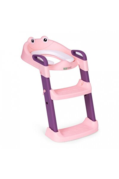 Ecotoys Reductor de toaletă cu scară pentru copii PP 8001 - Roz