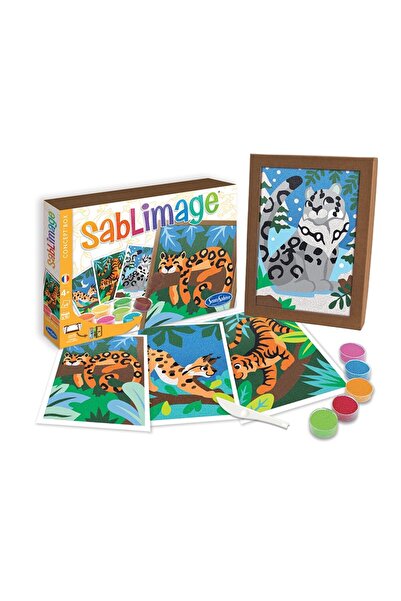 Sentosphere Creative kit with colored sand - Sablimage Feline Animals -
