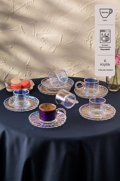 Emsan Muhabbet 100 ml Set of 6 Coffee Cups