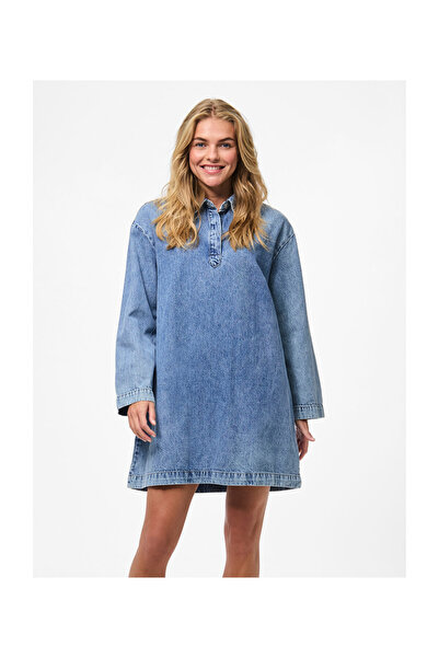 PIECES PCKENYA hosszított, A-alakú farmerruha, Noos BC