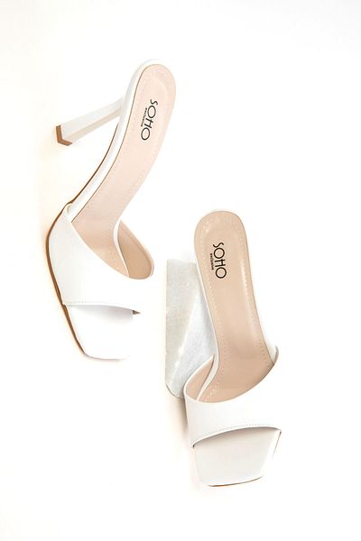 SOHO White Women's Classic Heeled Shoes 20754