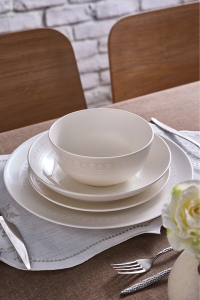 Karaca Forever Bone Artiste 53 Parça 12 Kişilik Yemek Takımı