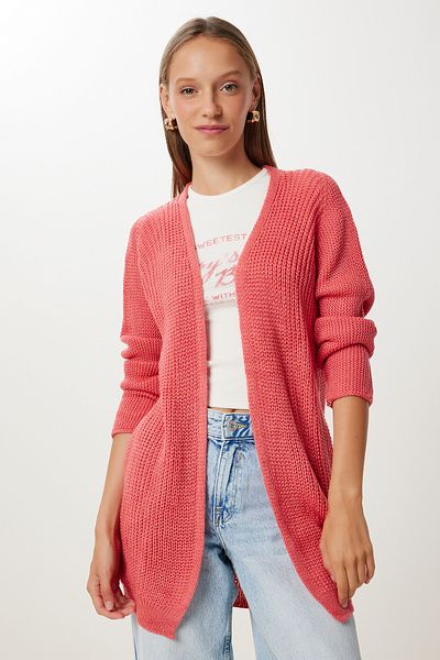 Happiness İstanbul Cardigan tricot de bază Peach Thessaloniki pentru femei YG00095