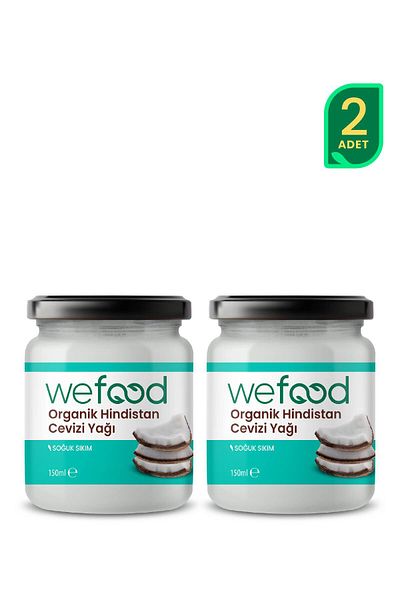 Wefood زيت جوز الهند العضوي 150 مل 2 عبوة (معصور على البارد)