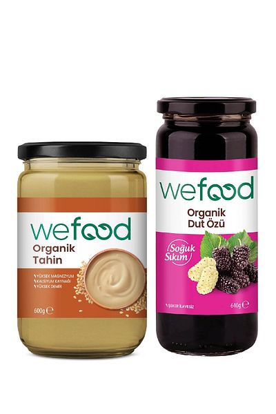 Wefood طحينة عضوية 600 جرام + خلاصة التوت العضوي 640 جرام