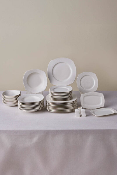 Karaca Square Bone Fancy 53 Parça 12 Kişilik Yemek Takımı