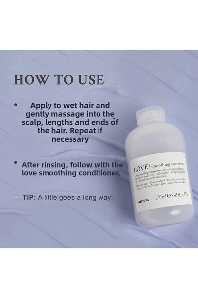 Davines Anti-Wrinkle Effective Gentle Cleansing Shampoo: Love/Smoothing 250 ml Beautysecretsq13