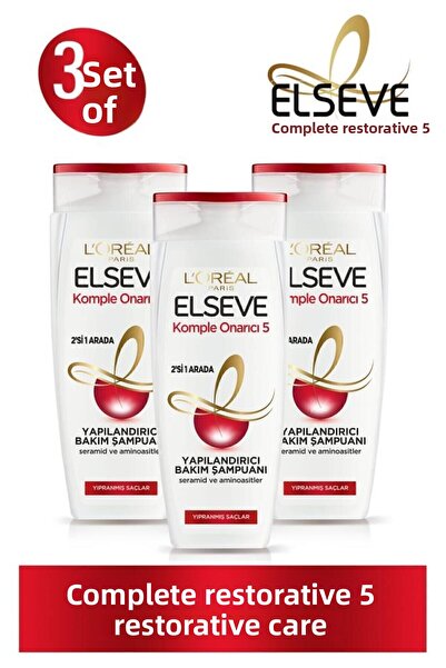 ELSEVE 450 Ml Set of 3 - Complete Repair Care Shampoo 5 Constructor