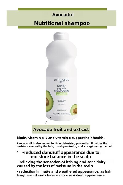 BYPHASSE Family Fresh Avocado Shampoo Special for Dry Hair 750ml