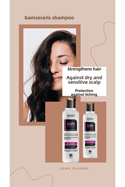 GAM 275ml Anti-Itching Shampoo - For Dry and Sensitive Scalp, Panthenol and Chamomile Extract