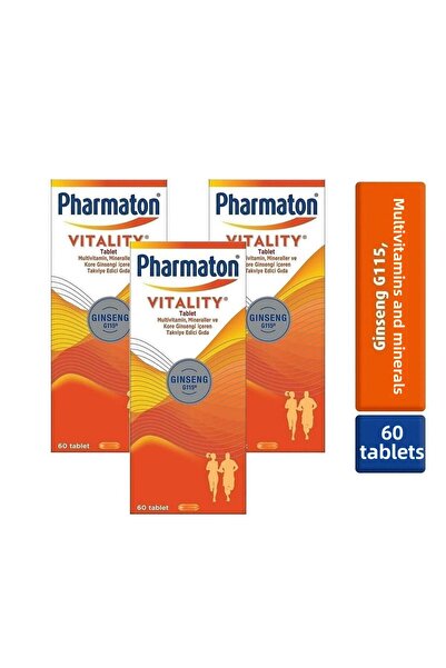 Pharmaton Vitality 60 Tablets - 3 Pieces