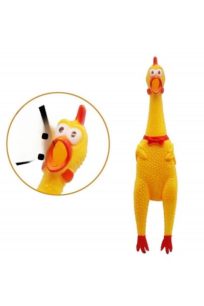 Demirhan Group SOUNDING CHICKEN CATS DOG TOY 16 CM CAT TOY