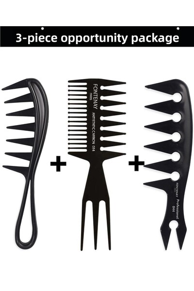 Fontenay Set de piepteni antistatici profesionale în formă de pieptene, set de 3