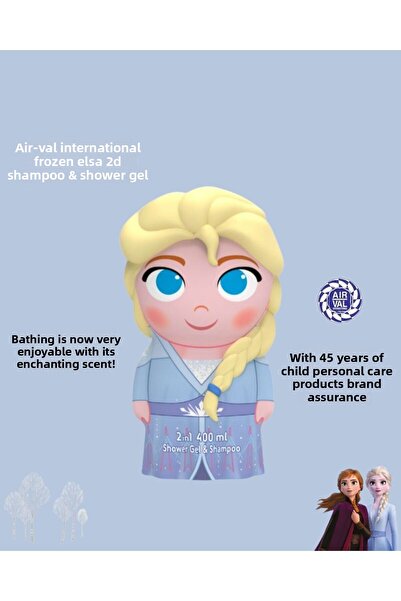 Air-Val شامبو وجل استحمام إلسا للأطفال 2 الأبعاد 400 مل