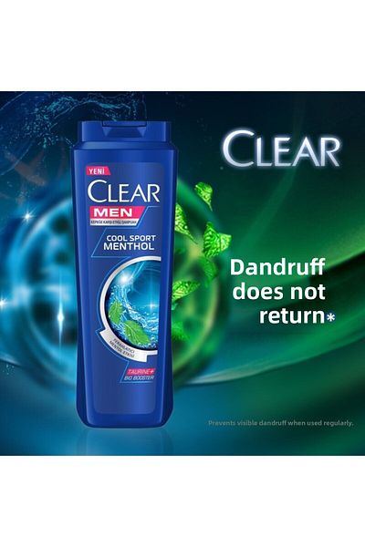 Clean & Clear Clear Men Cool Sport Menthol Men's Shampoo 2 Pieces 600 ml