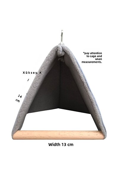 Kuşarkadaşım Gray Forpus Parrot Sleeping Swing Wind Breaking Tent Swing