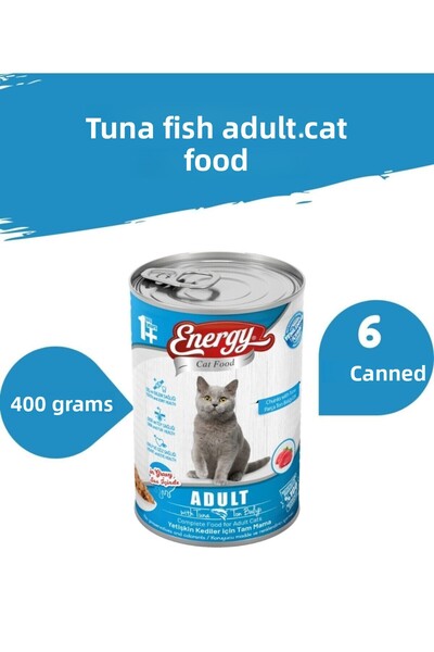 Energy طعام القطط البالغة تونا - 400 جرام - 6 علب